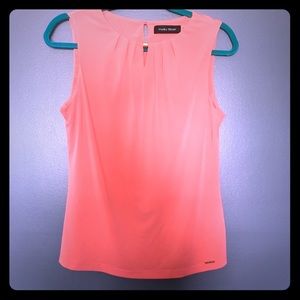 Ivanka trump sleeveless salmon top
